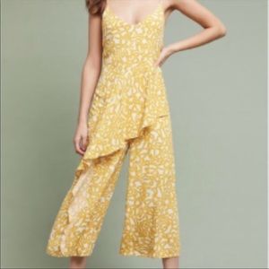 Anthropologie Maeve Yellow Jumpsuit